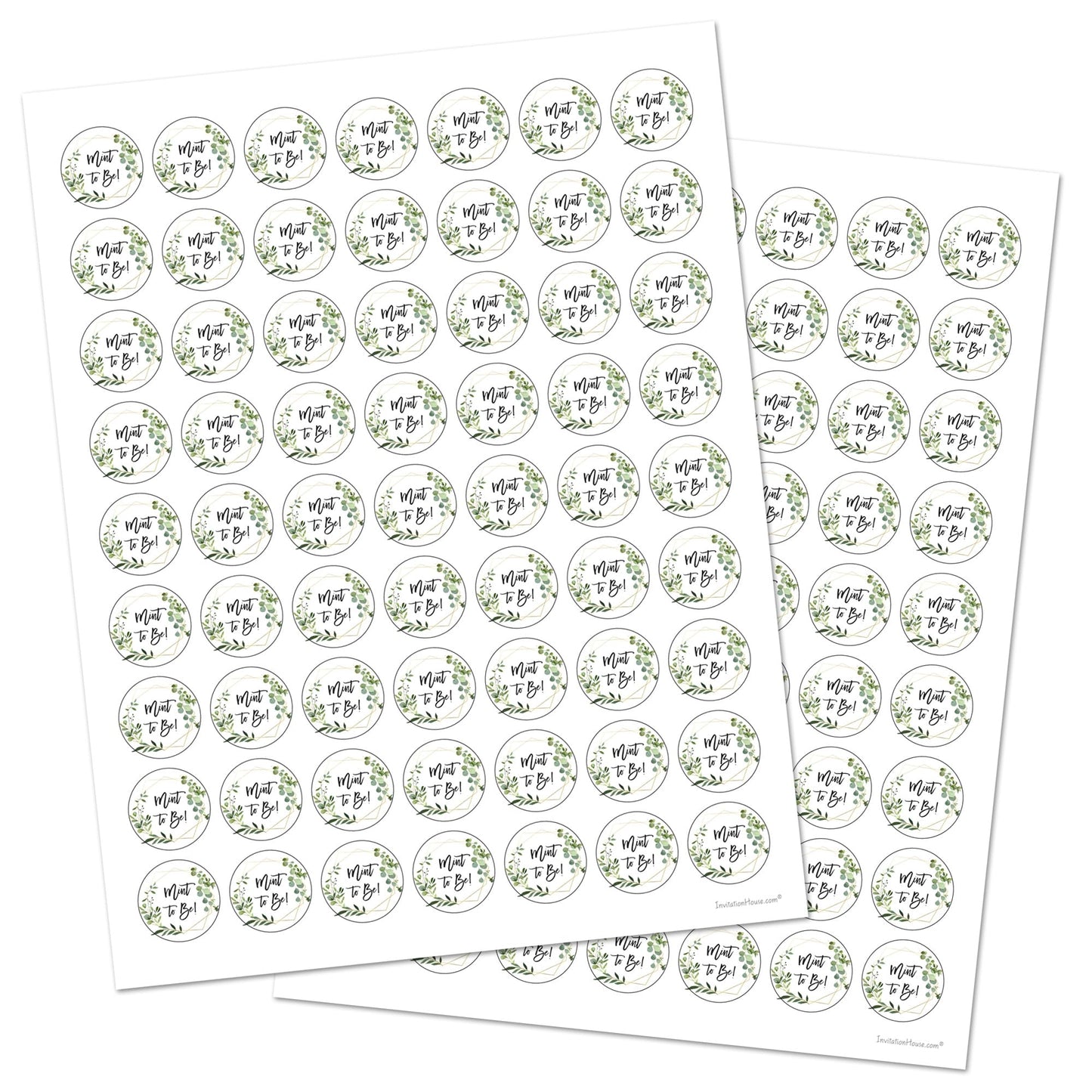1'' Round Mint To Be Candy Favor Stickers - 126 Labels
