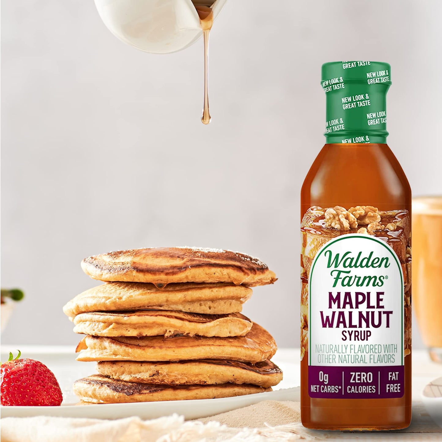 Walden Farms Maple Walnut Syrup 12 Oz (Pack Of 2) Sweet Syrup - Near Zero Fat, Sugar And Calorie - For Pancakes, Waffles, French