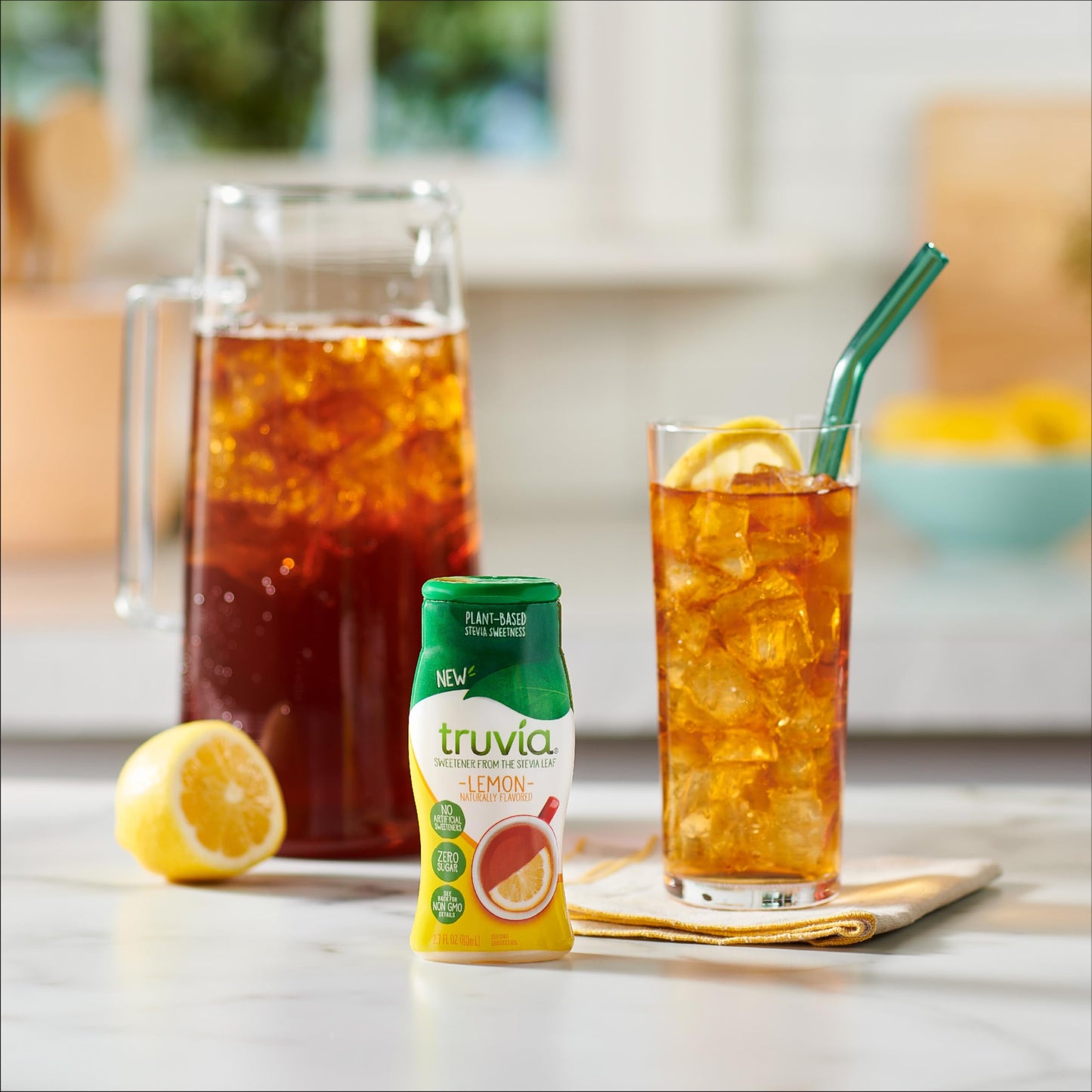 Truvia Zero-Calorie Liquid Sweetener from the Stevia Leaf, 2.7 Fl Oz bottle, Lemon flavor (Pack of 1)