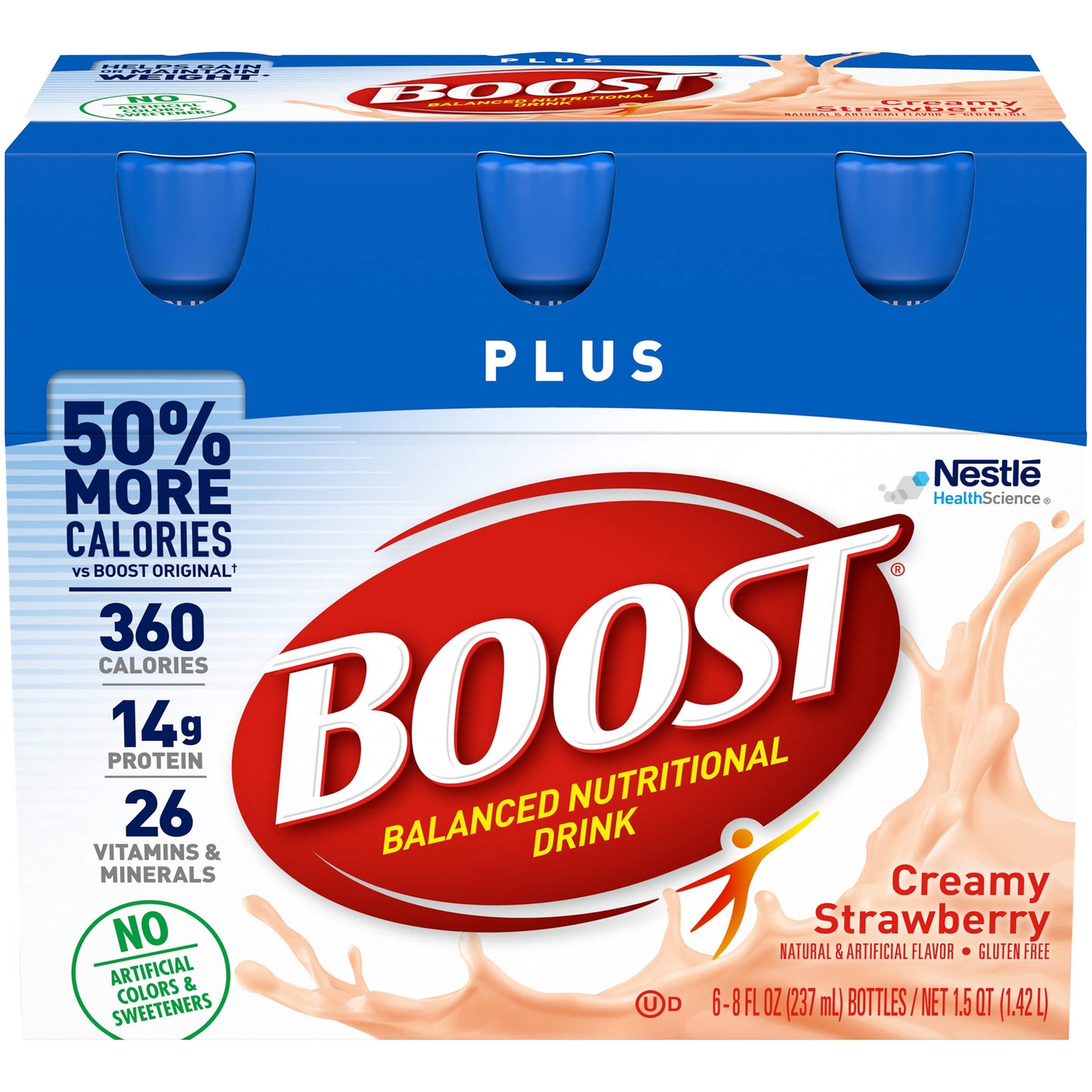 Boost Plus Complete Nutritional Drink (Strawberry, 8 Fl Oz (Pack of 1))
