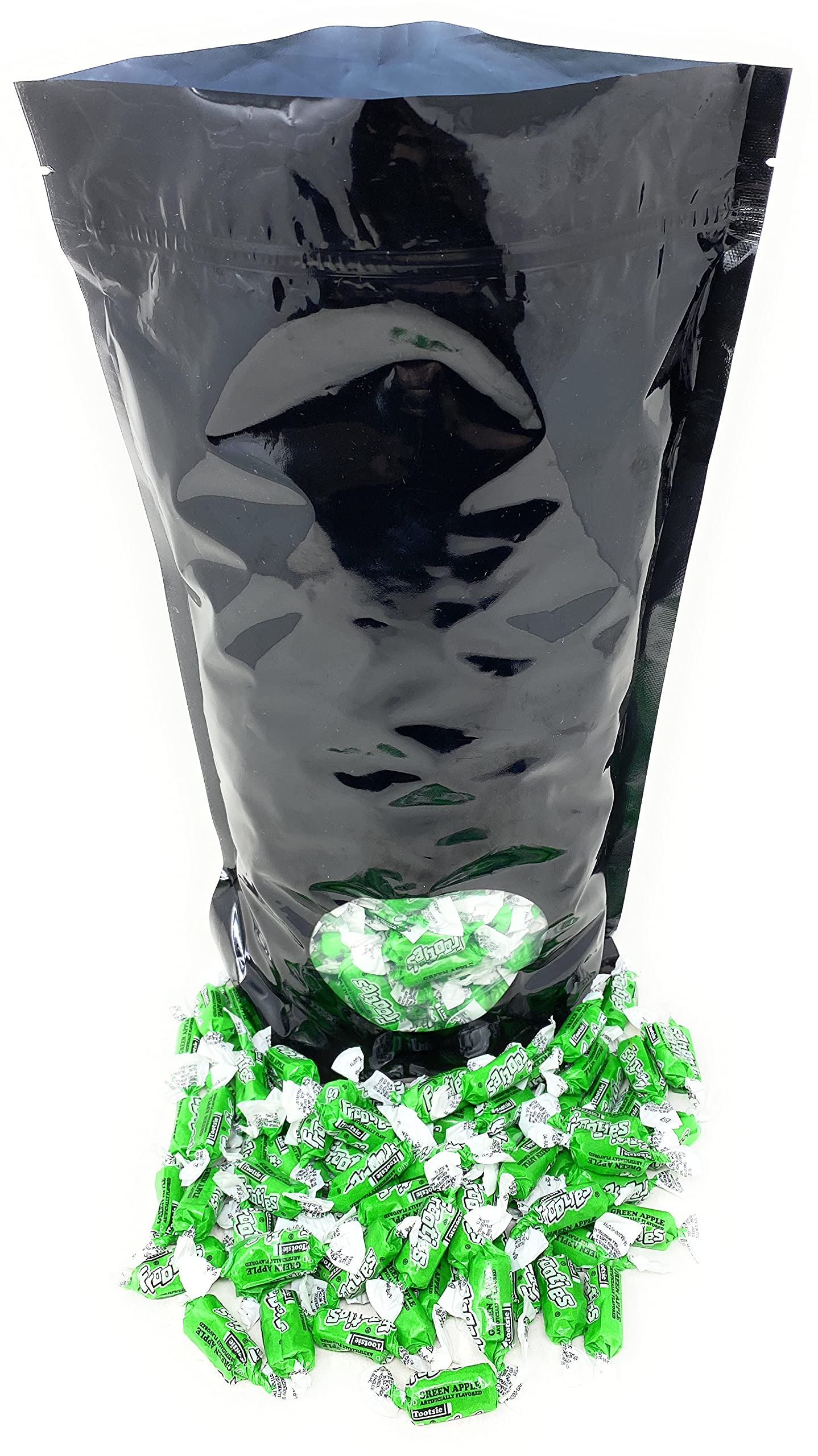 Bulk Green Apple Flavor Tootsie Roll Frooties Chewy Pink American Taffies Candy Individually Wrapped In Resealable Assortit Bag