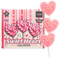 Sweetzo Swirl Lollipops, Strawberry Flavored, 24 Individually Wrapped Suckers, 15.6 cm x 6.1 cm x 18 cm, Pink Heart