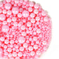 KASVAN Pink Pearl Sugar Sprinkles - Edible Candy Pearls, 130g, Baking Cake Decorations, Ice Cream Toppings, Wedding Supplies