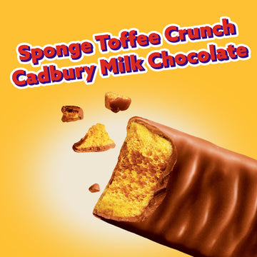 Cadbury Crunchie Chocolate Candy Bars, 4 Count, Imported From Canada