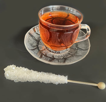 Classic Rock Candy Sticks, Sugar Rock Crystal Lollipops, Individually Wrapped (Pack Of 60, Clear White)