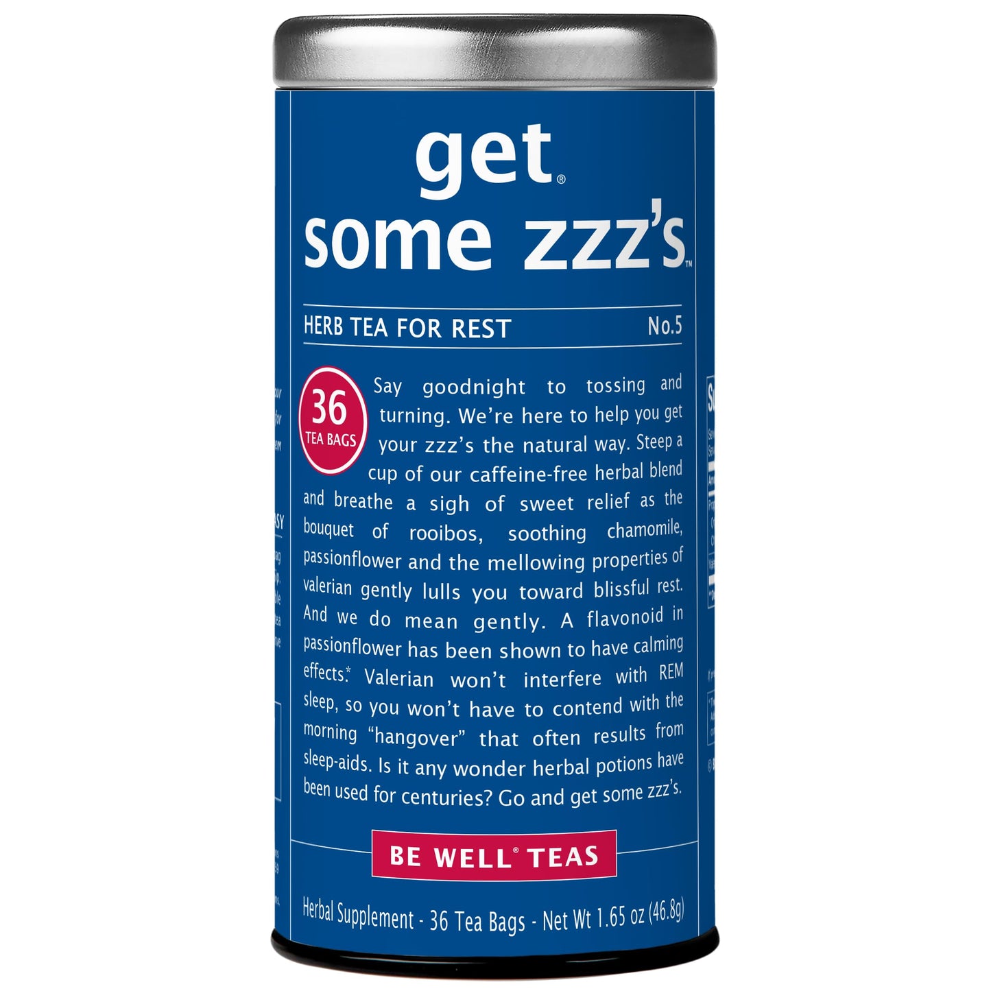 The Republic of Tea Get Some Zzz’s Herb Tea, Caffeine-Free, 36 Tea Bags, Model SYNCHKG015695