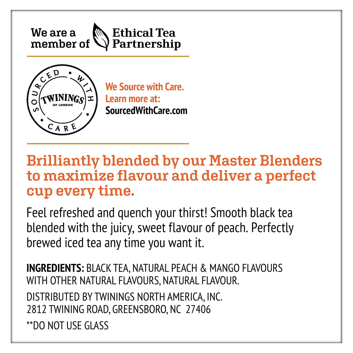 Twinings Brew Over Ice Unsweetened Peach Black Iced Tea K-Cup Pods For Keurig, 12 Count (Pack Of 6), Caffeinated
