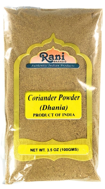 Rani Coriander Ground Powder (Indian Dhania) Spice 3.5Oz (100G) ~ All Natural | Salt-Free | Vegan | No Colors | Gluten Friendly | Non-Gmo | Indian Origin