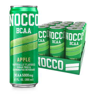 NOCCO BCAA Drink - Sugar Free, Low Calorie, with BCAAs, 12 Fl Oz Cans (Pack of 12)