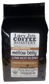 Lucy Jo'S Coffee, Organic Mellow Belly Low Acid Blend, Medium Dark Roast, Whole Bean, 11 Oz (26 Oz)