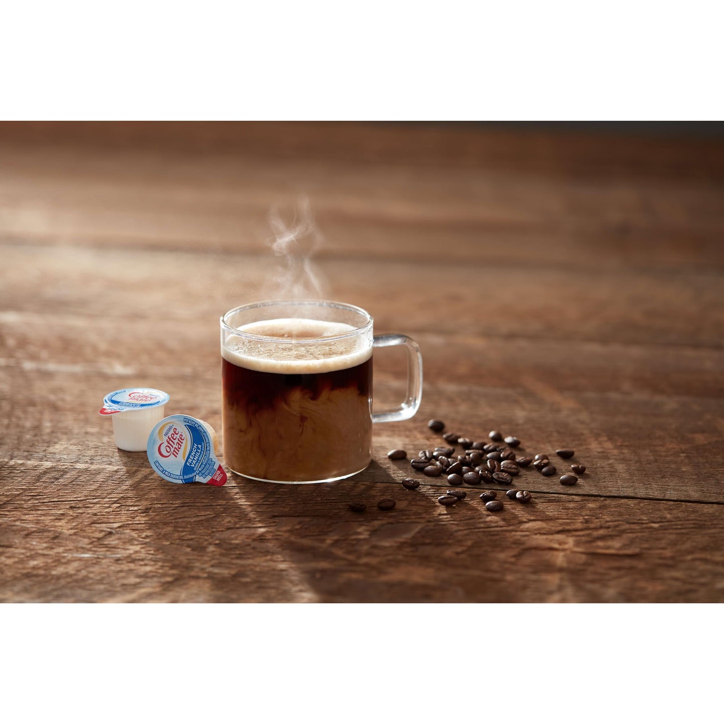 Nestle Coffee Mate Coffee Creamer, French Vanilla, Liquid Creamer Singles, Non Dairy, No Refrigeration, Box of 50 Singles (Pack