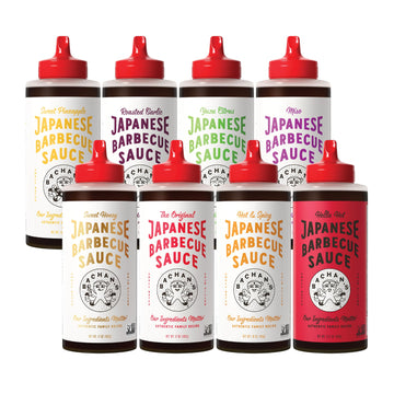Bachan's Japanese Barbecue Sauce 8 Pack - 1 OG, 1 Honey, 1 Spicy, 1 Miso, 1 Yuzu, 1 Pineapple, 1 Garlic, 1 Hot - BBQ Sauce for W