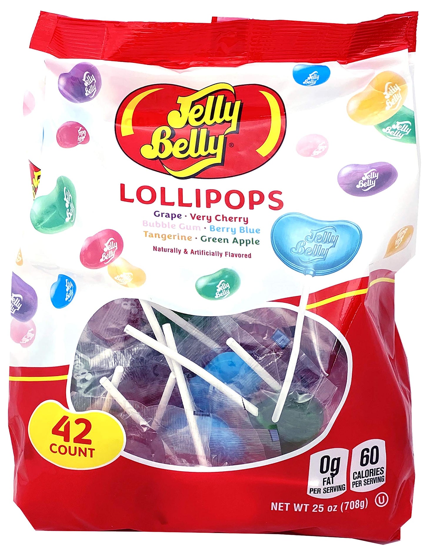 Adams & Brooks, Inc. Jelly Belly Lollipops, Jelly Belly Candy, Classic Jelly Belly Flavors, Individually Wrapped Lollipops, Kosh