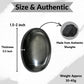 Shungite Palm Stone - Massage Worry Stone For Natural Body Chakra Balancing, Reiki Healing And Crystal Grid