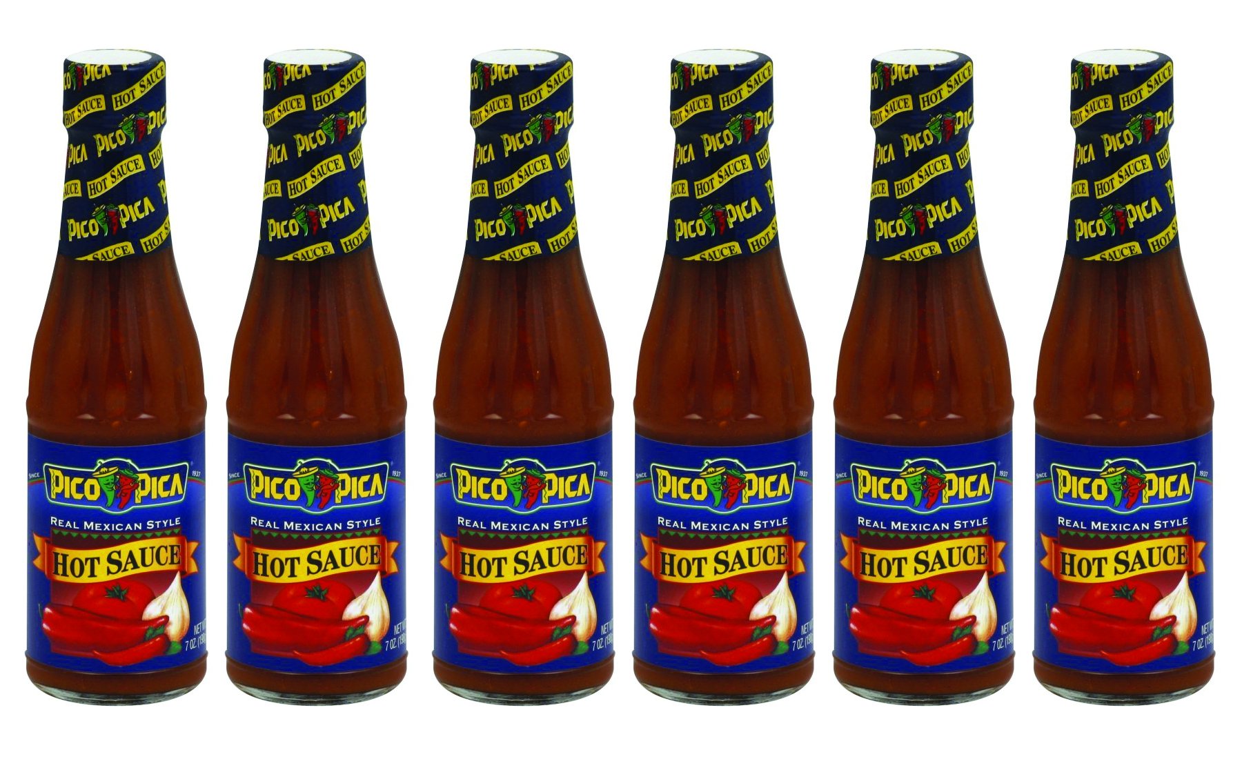 Pico Pica Mexican Hot Sauce 7 Oz (Pack of 6)