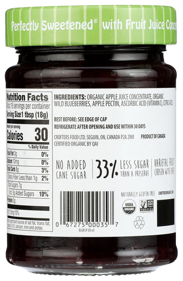Crofters Fruit Sped Blueberry Organic  10 oz
