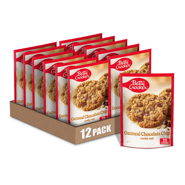 Betty Crocker Cookie Mix Oatmeal Chocolate Chip 17.5 Oz Pouch (Pack Of 12)