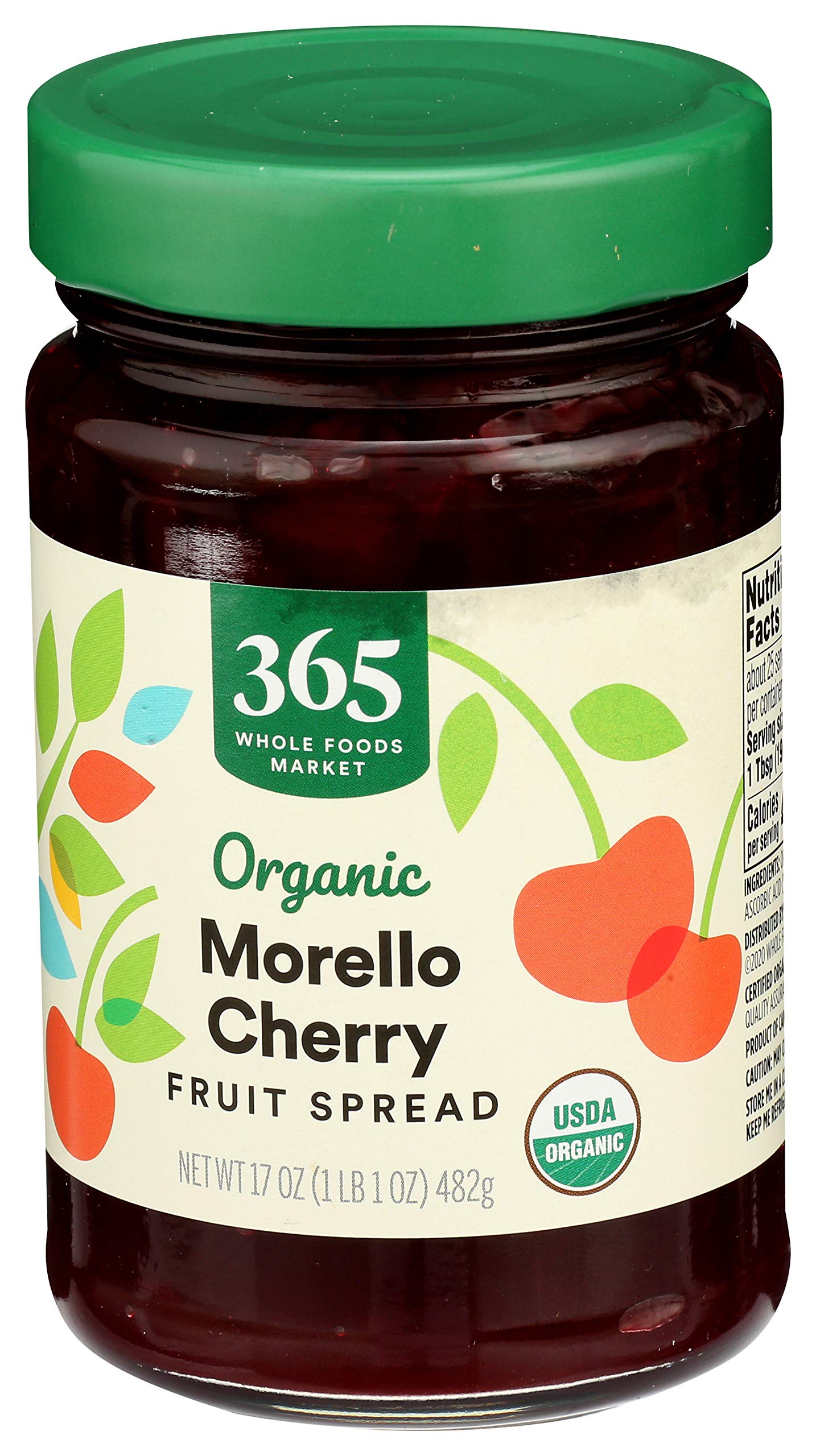 365 by Whole Foods Market, Organic Cherry Fruit Spread, 17 Ounce