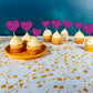 Gyufise Heart Cupcake Toppers, 30Pcs Glitter Picks for Valentines Day, Purple Cake Decorations