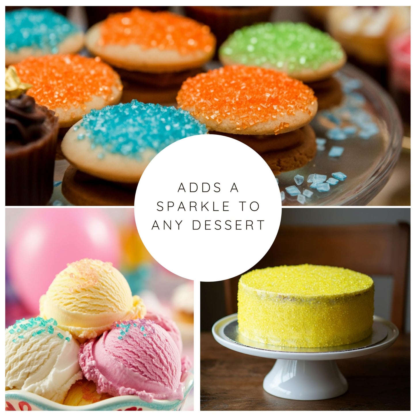Bakerpan Sugar Sprinkles For Baking - 7 Ounce Georgia Peach Decorating Sugar Crystals For Cookies, Cake Pops, Ice Cream (Made In