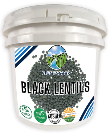 Black Lentils | 25 LBS | Emergency Food Storage Bucket | Non-GMO | Vegan | Bulk