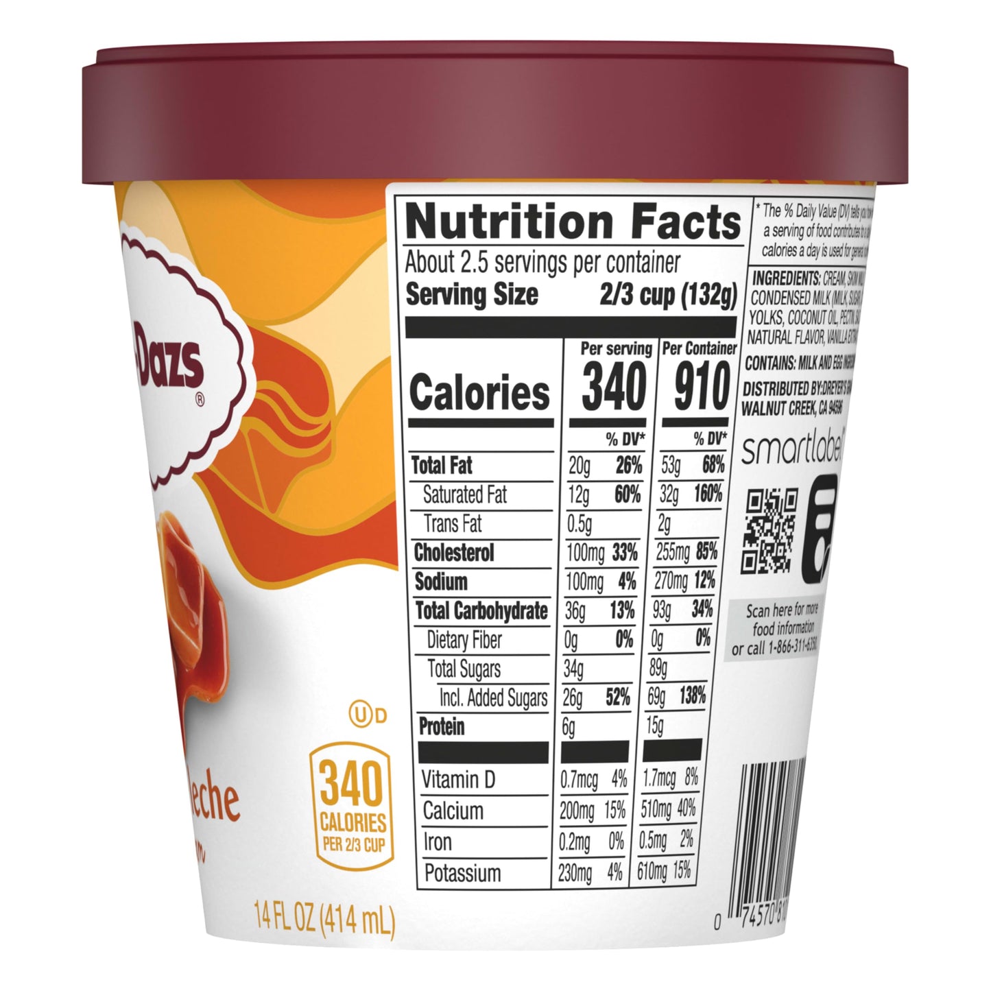 Haagen-Dazs, Dulce De Leche Ice Cream, 14 oz (Frozen)