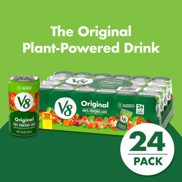 V8 Original 100% Vegetable Juice, 5.5 Fl Oz Can (24 Pack)
