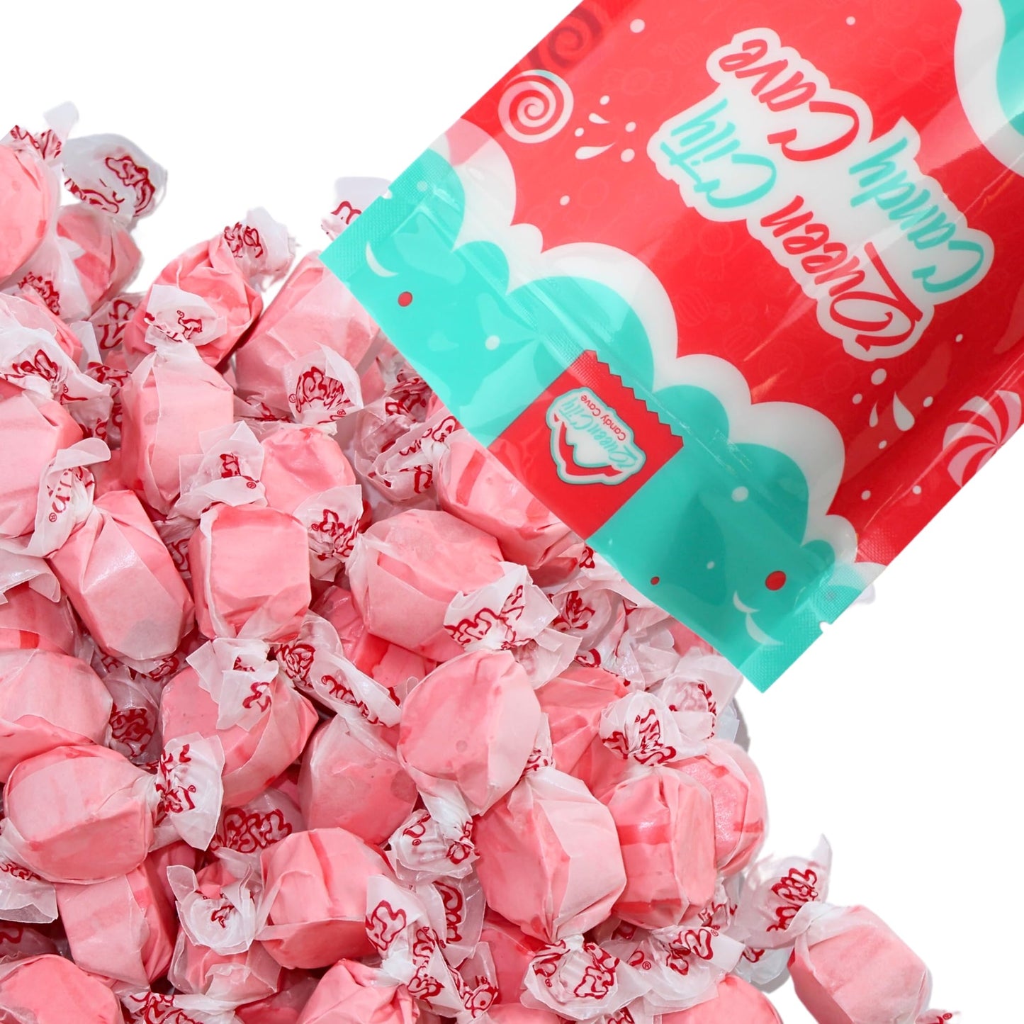 Strawberry Salt Water Taffy - Individually Wrapped Assorted Flavors - Old Fashion Saltwater Taffy Candy Bulk, By Queen City Cand