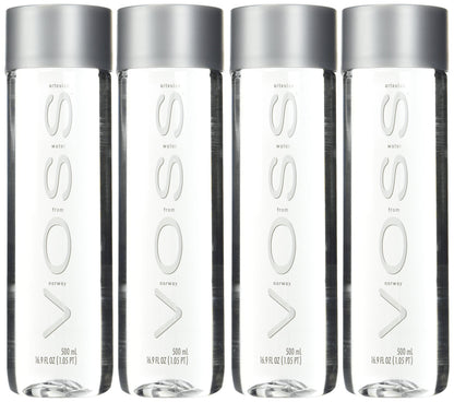 VOSS Artesian Still Water 4 x 500 ml Plastic Bottles, Pack of 4