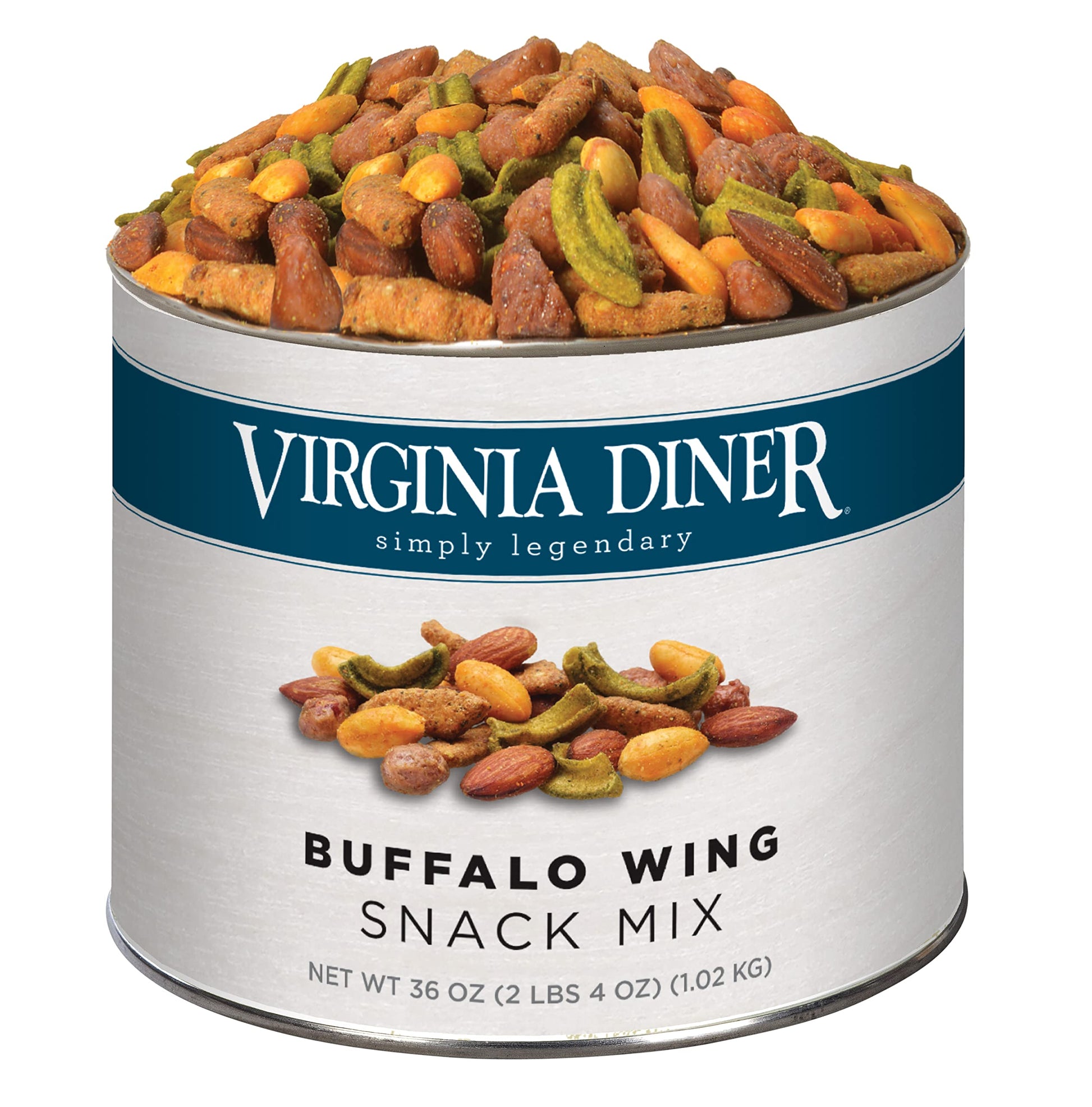 Virginia Diner - Gourmet Buffalo Wing Trail Mix, 36 Ounce Tin Favorite Snacking Bar Mix Sharing Size Savory Treat