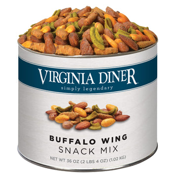 Virginia Diner - Gourmet Buffalo Wing Trail Mix, 36 Ounce Tin Favorite Snacking Bar Mix Sharing Size Savory Treat