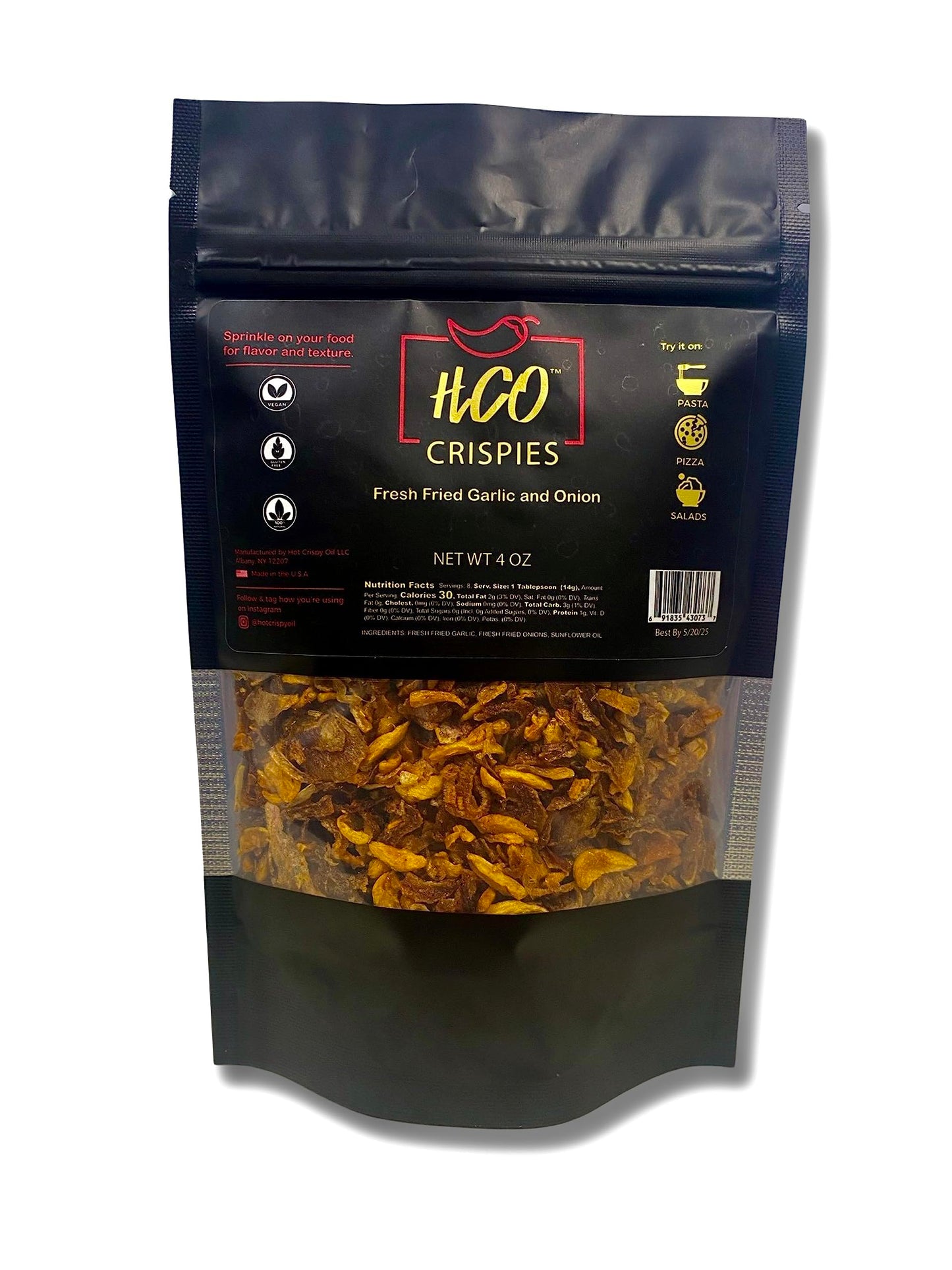 HCO Crispies - Fried Garlic and Onion Mix | Perfect for Baking, Seasoning & Topping | From the Makers of Hot Crispy Oil