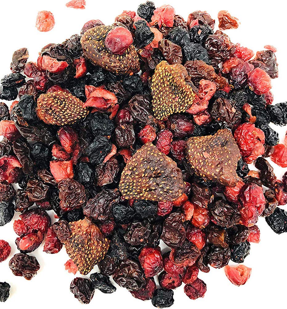 SweetGourmet Premium Dried Mixed Berries | Cherries, Cranberries, Blueberries, Strawberries | 1 Pound