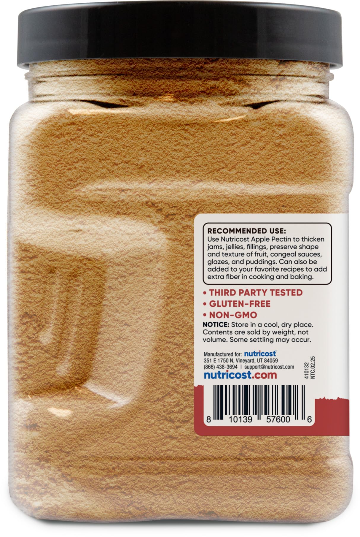 Nutricost Pantry Apple Pectin Powder (1 LB) - Bulk Pectin for Jam  Jelly & Canning  Vegan  GMO-Free  Gluten-Free