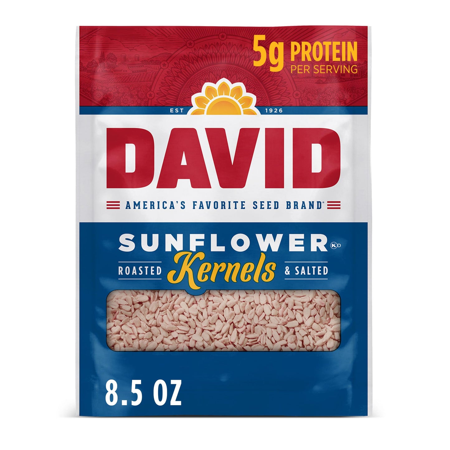 DAVID Sunflower Kernels, Original Flavor, 8.5 oz. (Pack of 12)