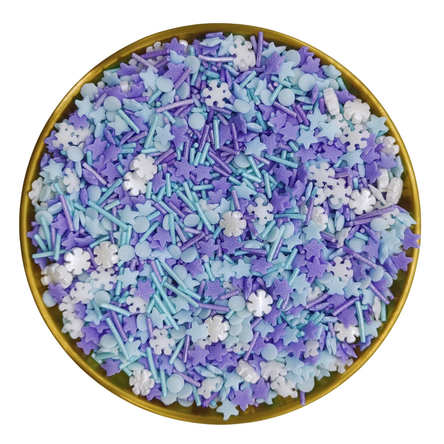 Snowflake Sprinkles Blue & White & Purple Christmas Sprinkles Mixed Size Snowflake Stars Jimmies Cakecookie Decorating Perfect F