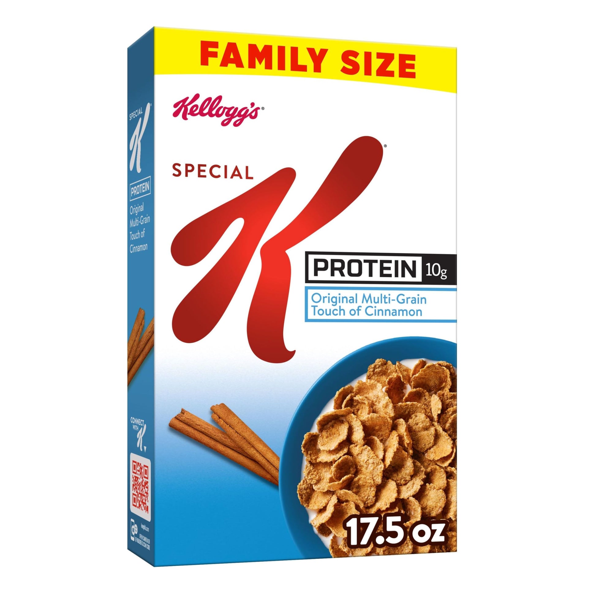 KelloggS Special K Protein Breakfast Cereal, Protein Cereal, Family Breakfast, Family Size, Original Multi-Grain Touch Of Cinna