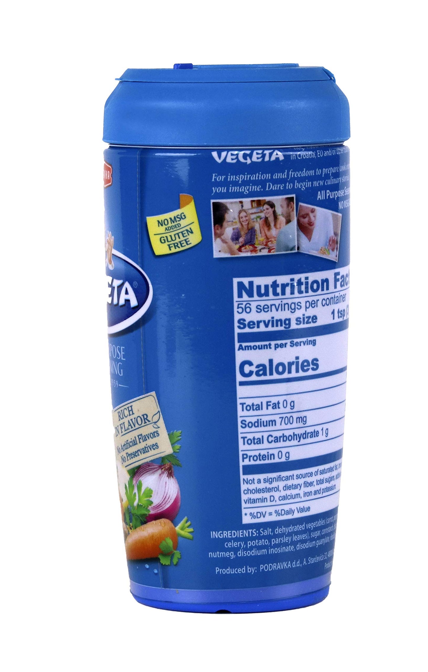 Podravka Vegeta Seasoning Shaker No Msg, 6 Ounce (170 G)