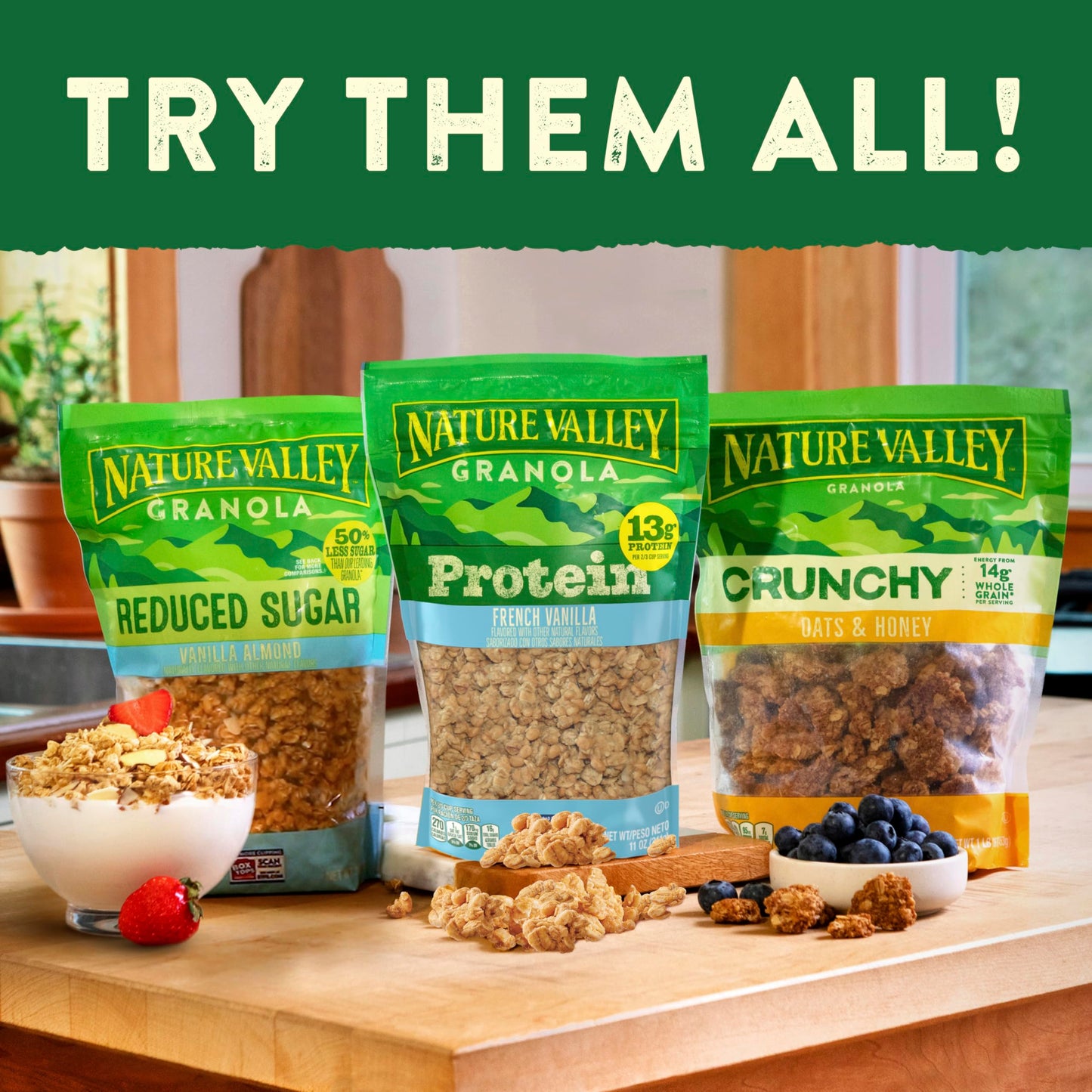 Nature Valley Protein Granola, French Vanilla Flavored, Resealable Bag, 11 oz