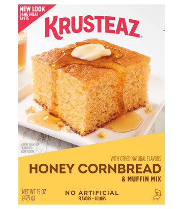 Krusteaz Honey Cornbread And Muffin Mix, 15 Ounce (Pack Of 6)