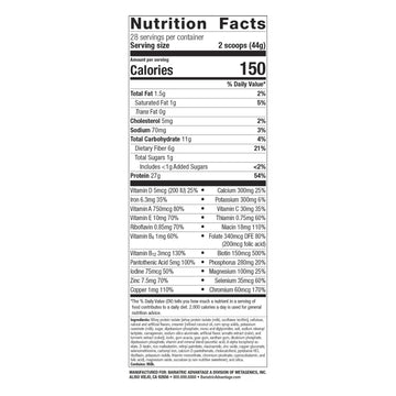 Bariatric Advantage High Protein Meal Replacement Drink Mix, Iced Latte, 27g Protein, 44.44 oz