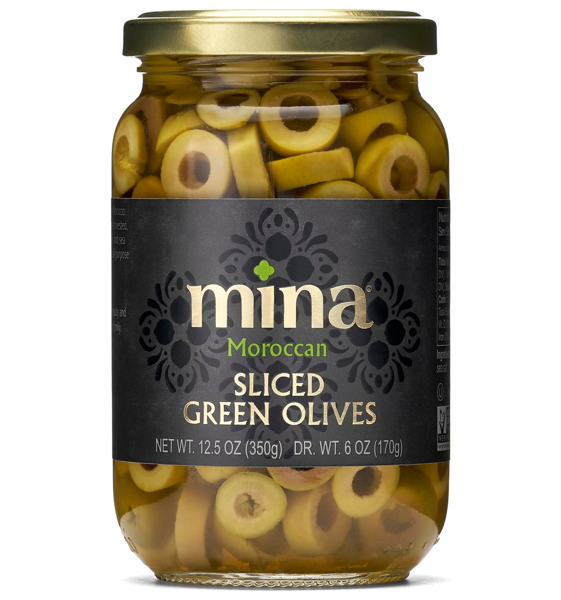 Mina Sliced Green Olives - Green Olives for Garnishing and Savory Purposes