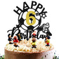 Aeryourtar Glitter Soccer Cake Topper - 6th Birthday Party Decorations, Paper, Soccer Theme, for Boys and Girls