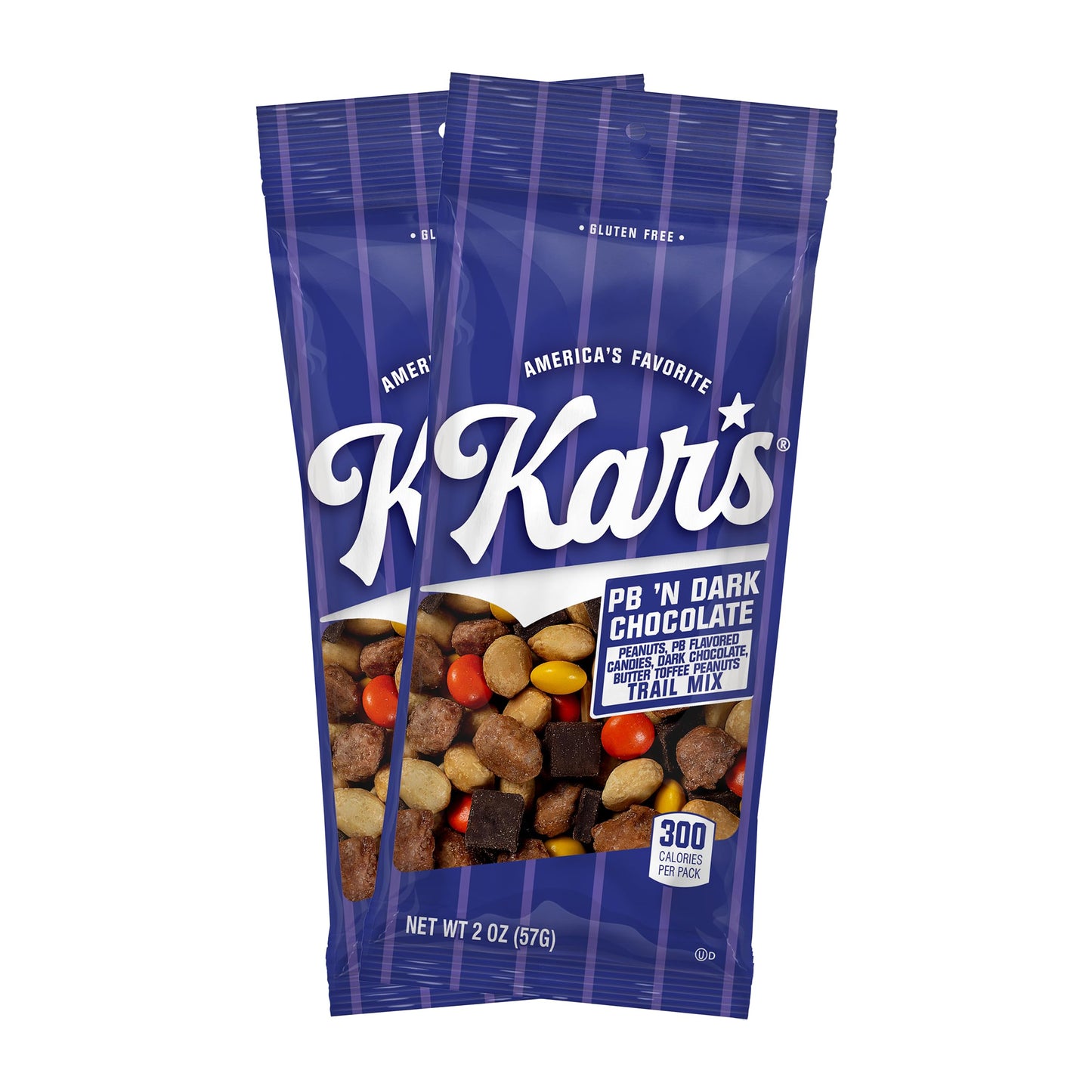 Kars Nuts Peanut Butter N Dark Chocolate Trail Mix, 2 oz Grab & Go Bags, Individual Snack Packs (Pack of 72), Gluten-Free Trail 