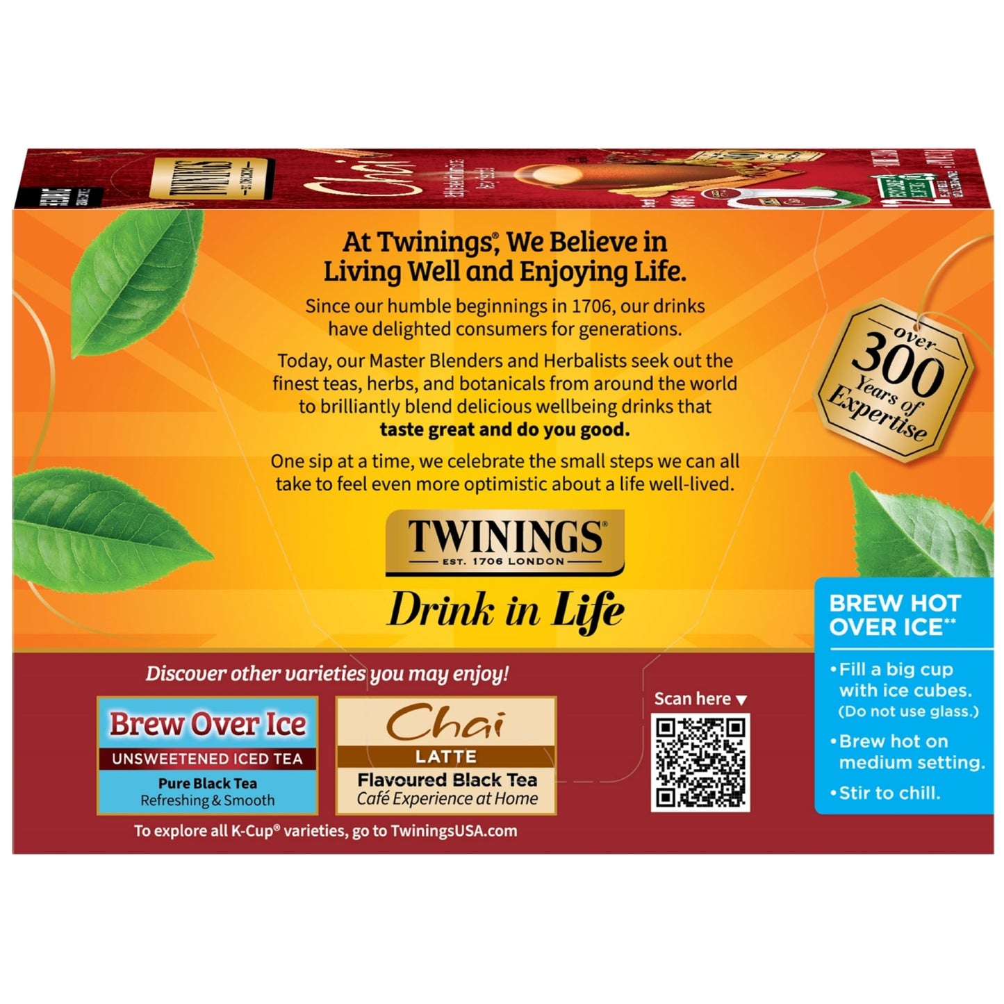 Twinings Chai Flavoured Black Tea K-Cup Pods For Keurig, Naturally Sweet, Savoury Spice Flavour, Caffeinated, 12 Count (Pack Of 6)