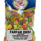 TAJ Gourmet Farfar Fryums Wheat project piece Tube, 400g, Okra Flavor, 14 Ounce
