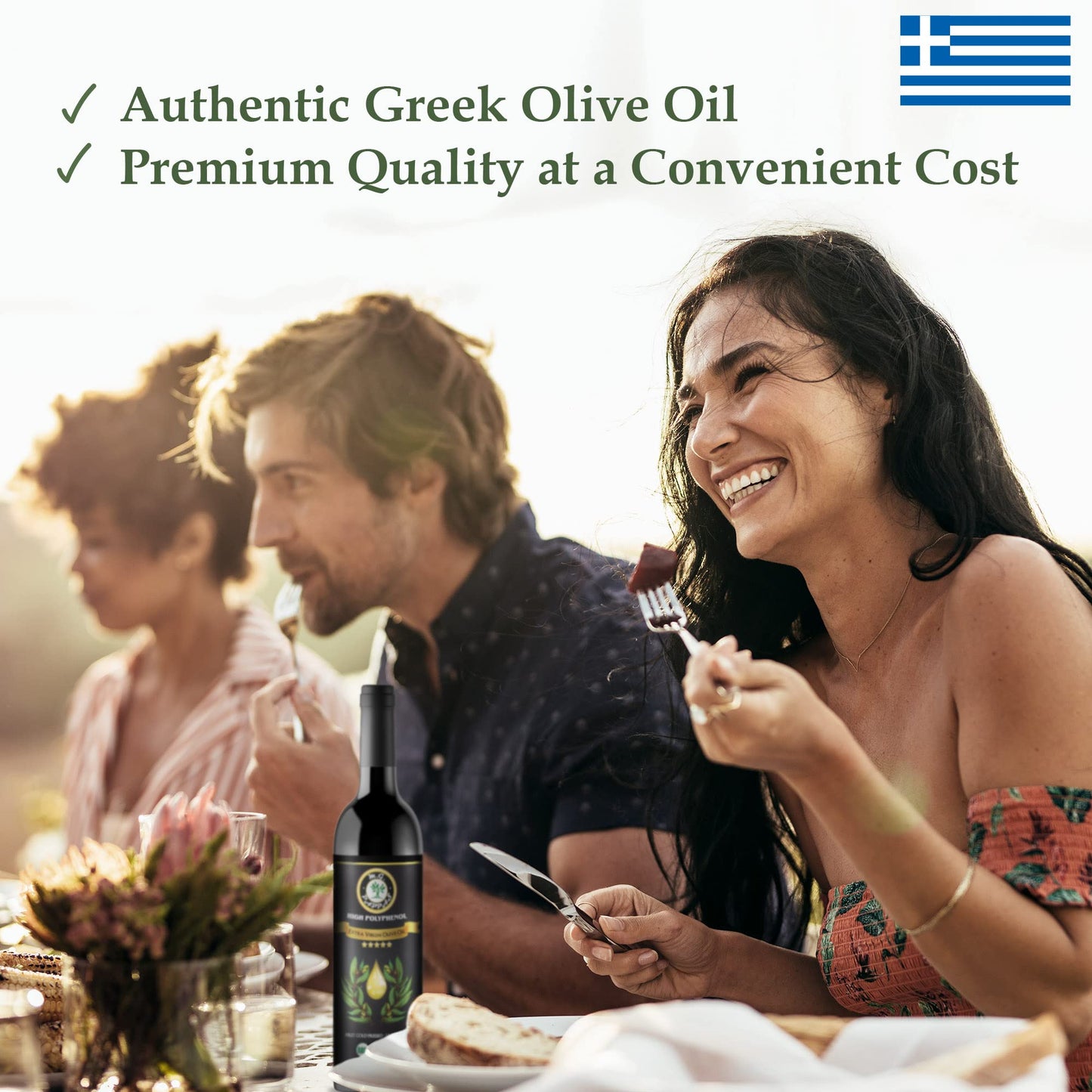 M.G. PAPPAS Extra Virgin Olive Oil - High Polyphenol, Cold Pressed & Unfiltered, 12.7 Fl Oz - Award Winning Greek Hydroxytyrosol Oil
