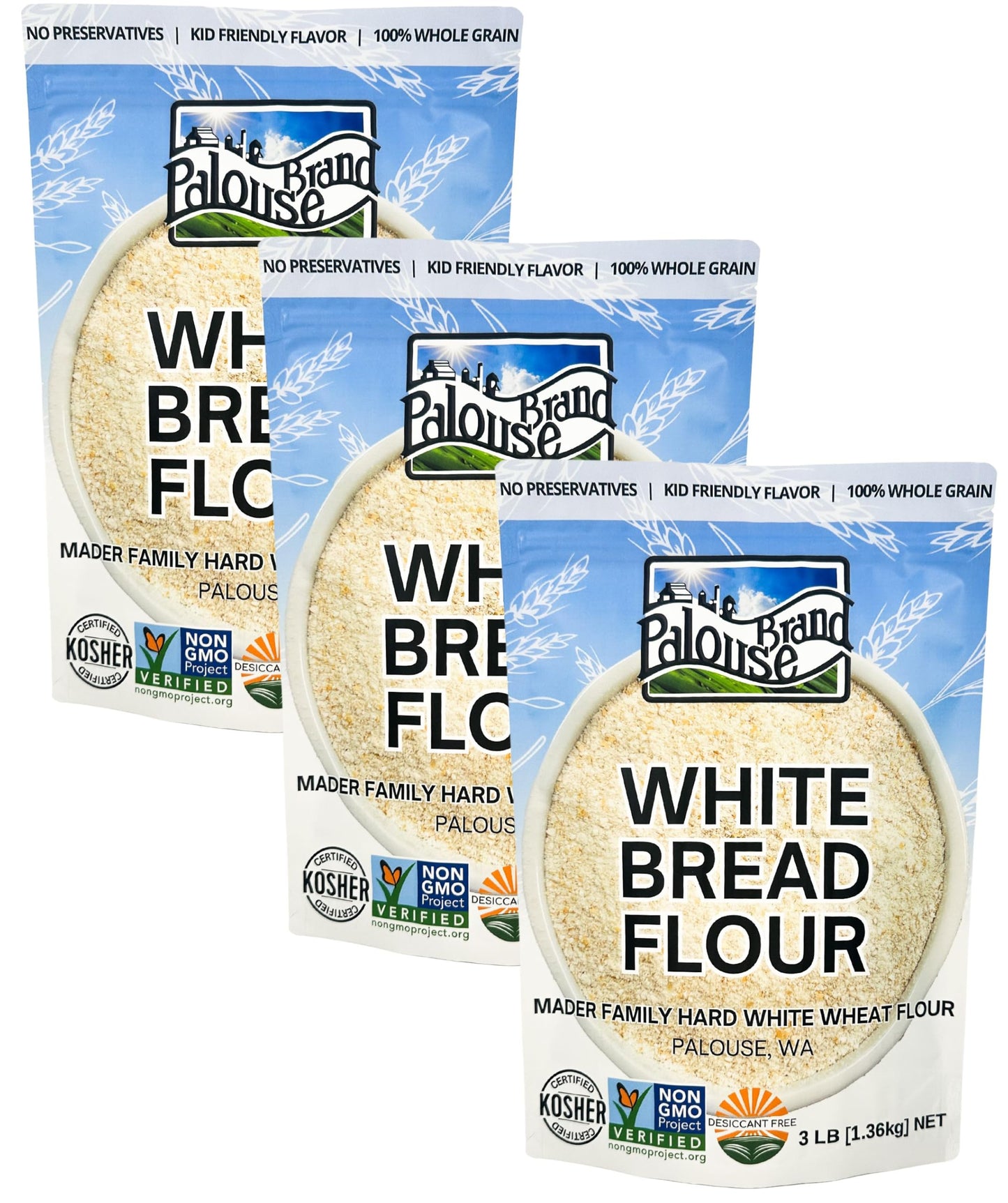 Certified Glyphosate Residue Free Hard White Wheat Flour | 9 LBS | No Additives or Preservatives | 100% Non-Irradiated | Certifi