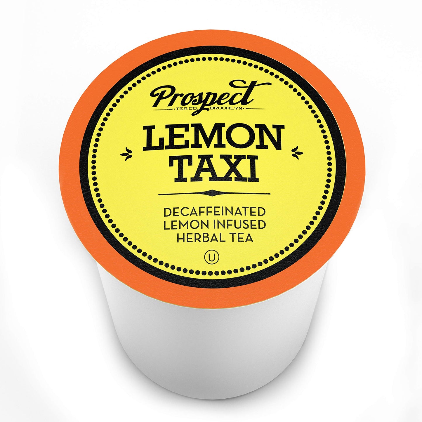 Prospect Tea Co. Herbal Tea Pods Compatible with K Cup malt-inspired, Decaffeinated Lemon Taxi, 40 Count, Model PTC LT40