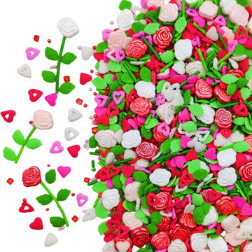 Sprinkles Rose Cake Decorations Topper Edible Themed Sprinkles For Cake Decorations, Baking, Ice Cream, Cookies, Cupcake Topper